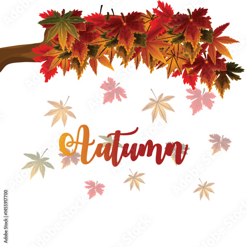Autumn background with fallen leaves