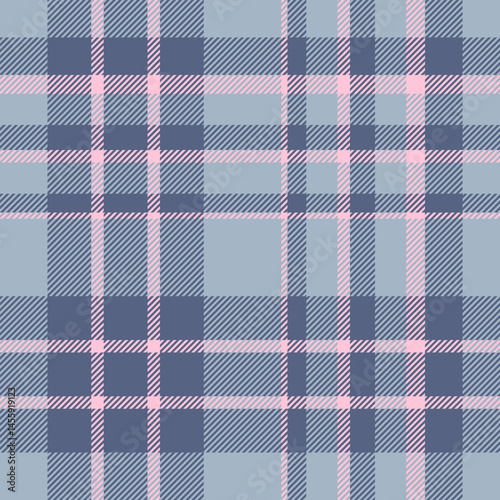 plaid tartan seamless repeat pattern. This is a blue navy blue pink checkered plaid vector illustration. Design for decorative,wallpaper,shirts,clothing,tablecloths,wrapping,textile,fabric,texture