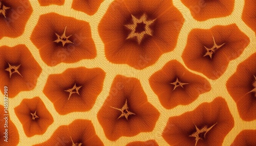 Seamless giraffe skin texture, rich brown tones with intricate spotted pattern, wildlife background, spots