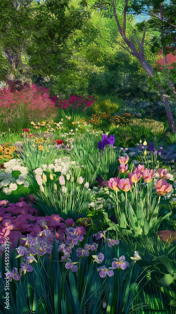 Fototapeta premium Lush Floral Garden