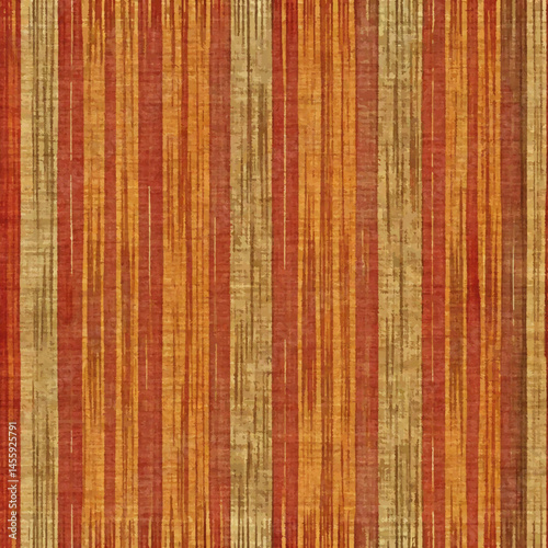 Elegant striped fabric pattern in warm tones, seamless vector pattern  