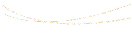 Png christmas lights on a transparent background. Christmas light PNG. Set of Christmas glowing garlands. For advertising invitations, web banners, postcards. Vector. Christmas decoration, LED lam