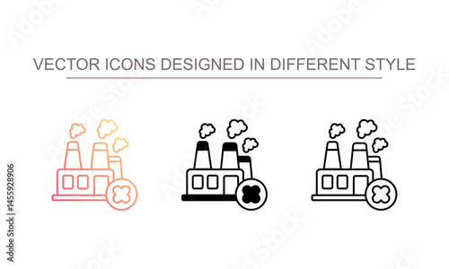 No Fossil Fuels icon design with white background stock illustration
