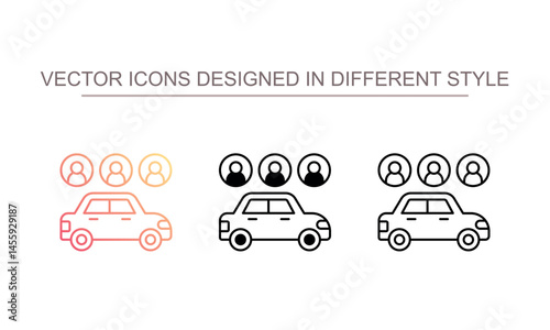 Carpool icon design with white background stock illustration
