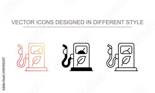 Eco Fuel icon design with white background stock illustration