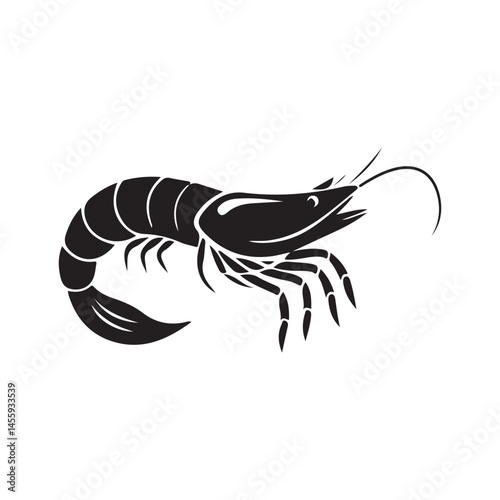 vector illustration of a shrimp