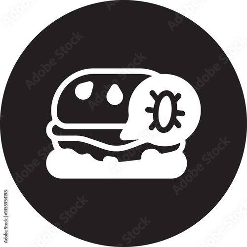 contamination glyph icon
