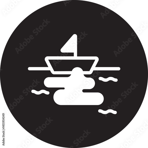 oil spill glyph icon