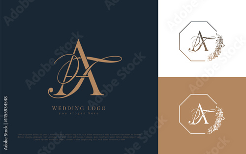 TA wedding concept monogram elegant and elegant logo