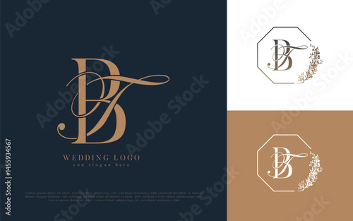 TB wedding concept monogram elegant and elegant logo