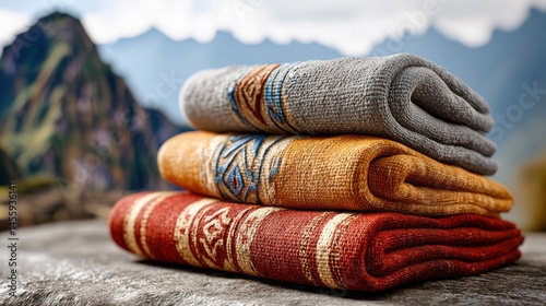 Cinematic Nature Photography of Machu Picchu, Colorful Textiles, and Earthy Tones – Ultra HD