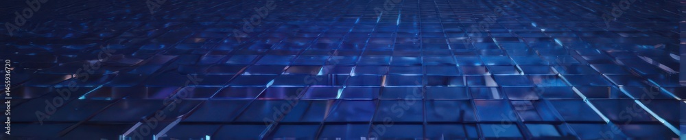 Fototapeta premium Blue gradient storm grid, abstract, futuristic, technological backdrop, abstract, futuristic, technology
