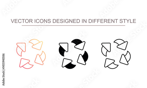 Repurpose icon design with white background stock illustration