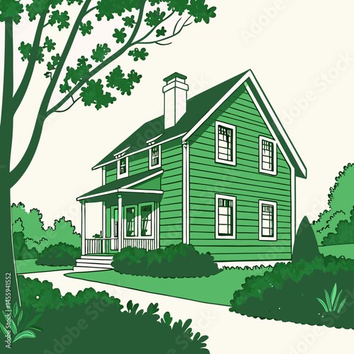 green house vector icon 