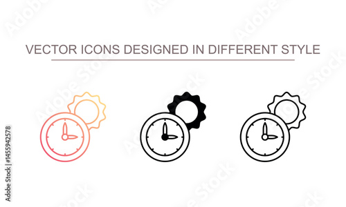 Daylight Saving icon design with white background stock illustration
