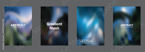 Abstract Gradient Mesh Background Poster Templates Vector Designs
