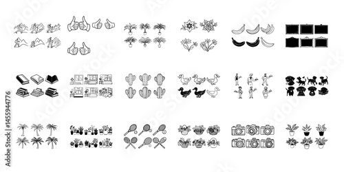   Man Hiking Man Hiking Book Coconut Palm Tree DSLR Camera graphic recourse vector silhouettes of animals