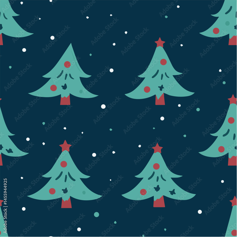 Vector of Christmas tree Seamless Patterns Vector of Christmas tree Seamless Patterns