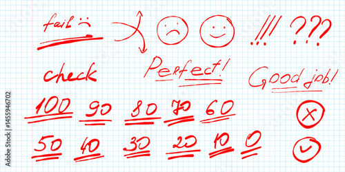 Arrow and Underline Marks for School Doodles. A dynamic set of hand drawn arrows, underlines, and emphasis marks, perfect for notes, highlighting, and school related visual content.