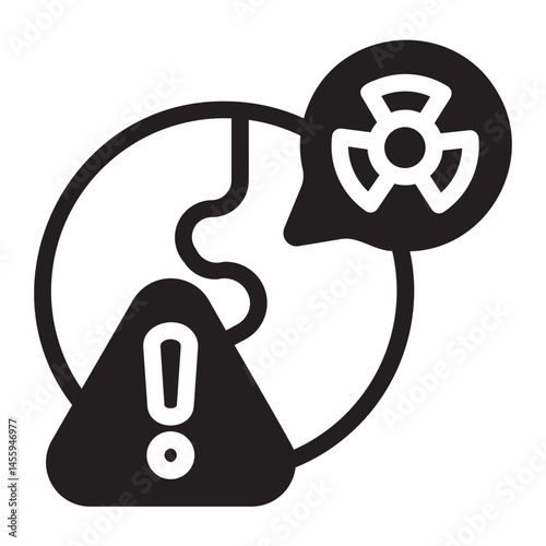 global warming glyph icon