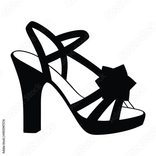 black high heel shoes