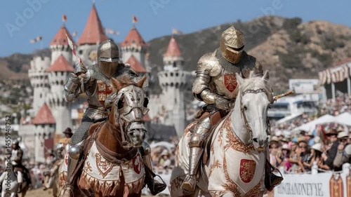 Knights jousting tournament