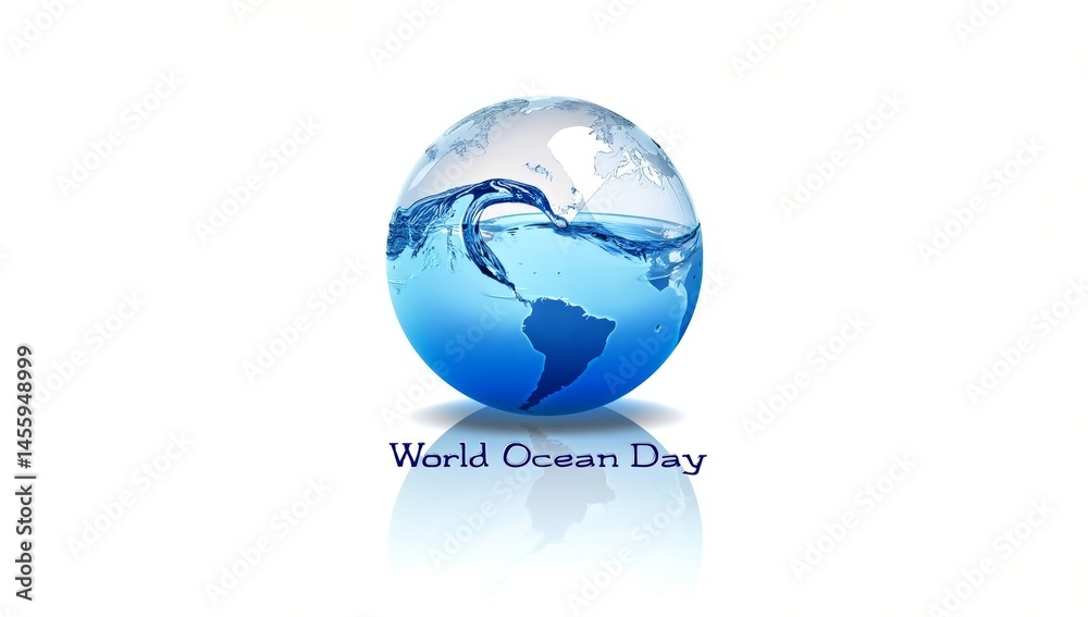 Obraz premium Celebrating World Ocean Day with a focus on ocean conservation and awareness initiatives