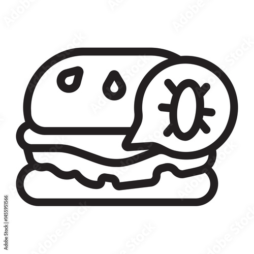 contamination line icon