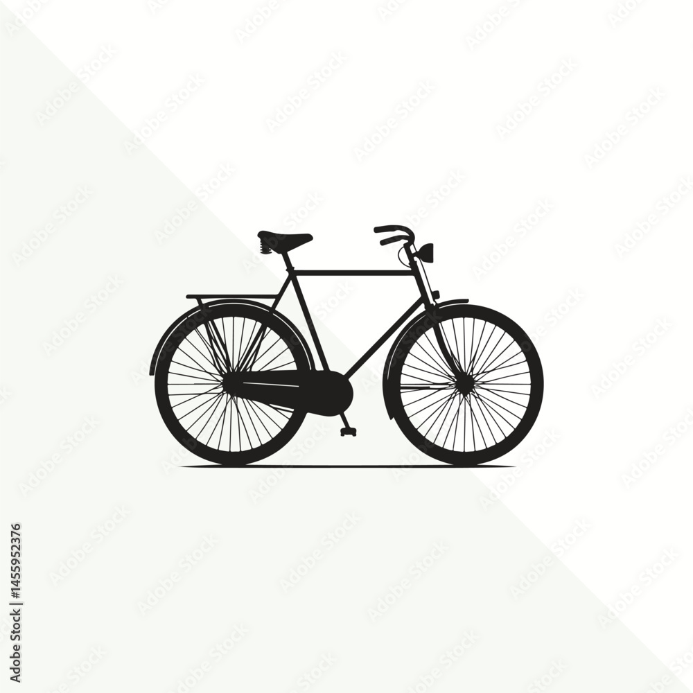 Fototapeta premium silhouette of classical bicycle