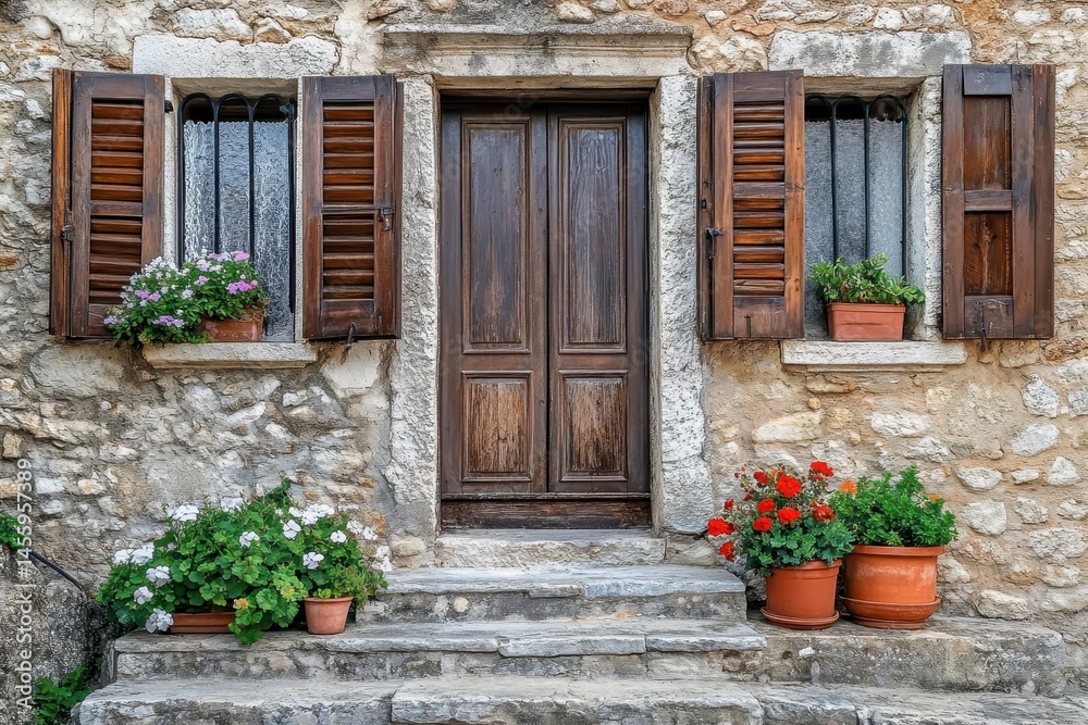Naklejka premium old wooden door
