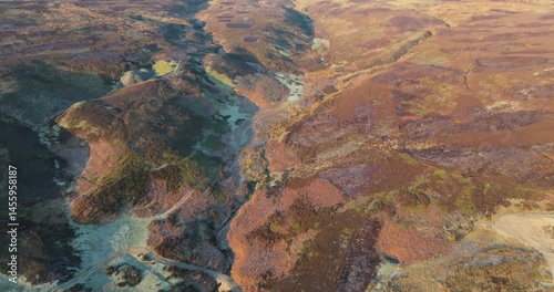 Winter morning over moorland
