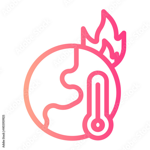 global warming gradient icon