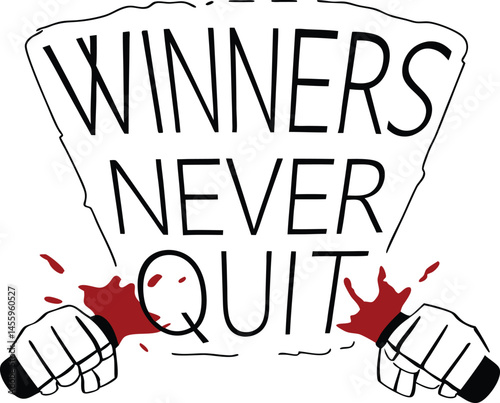 winner Never Quite typography Tshirt Design Print  Ready epos cut file 