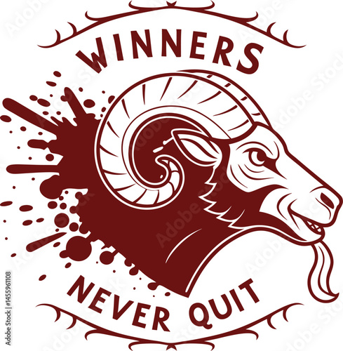 winner Never Quite typography Tshirt Design Print  Ready epos cut file 
