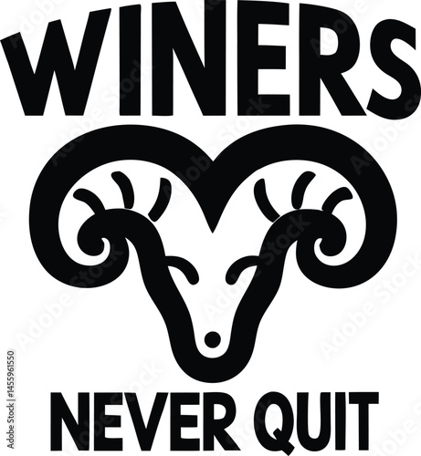 winner Never Quite typography Tshirt Design Print  Ready epos cut file 