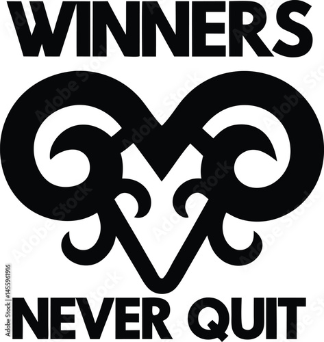 winner Never Quite typography Tshirt Design Print  Ready epos cut file 