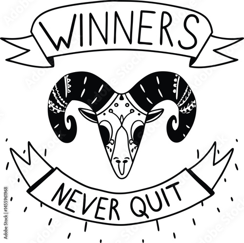 winner Never Quite typography Tshirt Design Print  Ready epos cut file 