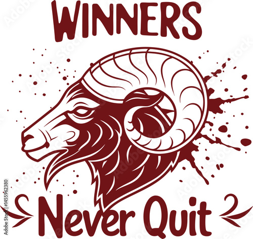 winner Never Quite typography Tshirt Design Print  Ready epos cut file 