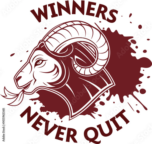winner Never Quite typography Tshirt Design Print  Ready epos cut file 