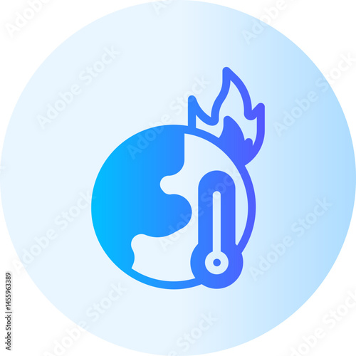global warming gradient icon