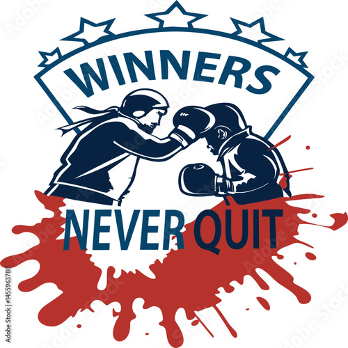 winner Never Quite typography Tshirt Design Print  Ready epos cut file 