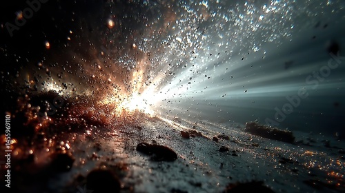 Tyndall effect is the scattering of light by particles in a colloid or a very fine suspension.