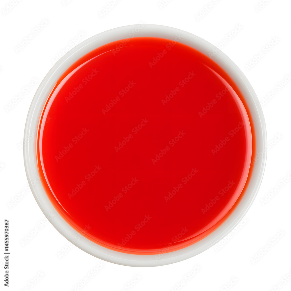 Macro photograph of a red tomato sauce, ketchup top view isolated on white background Macro photograph of a red tomato sauce, ketchup top view isolated on white background