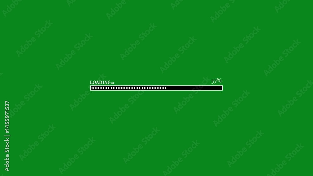 4K Loading Bar Animation on Green Screen Background – Progress ...
