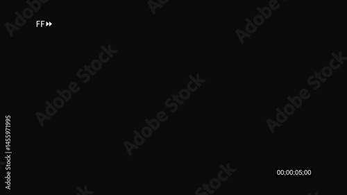 Retro VHS Tape Playback with CRT Screen Noise and PLAY Text – 4K Vintage Glitch.
