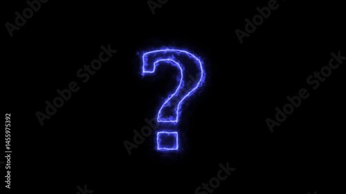 Electric Question Mark - Animated electric Effect 4K 
 