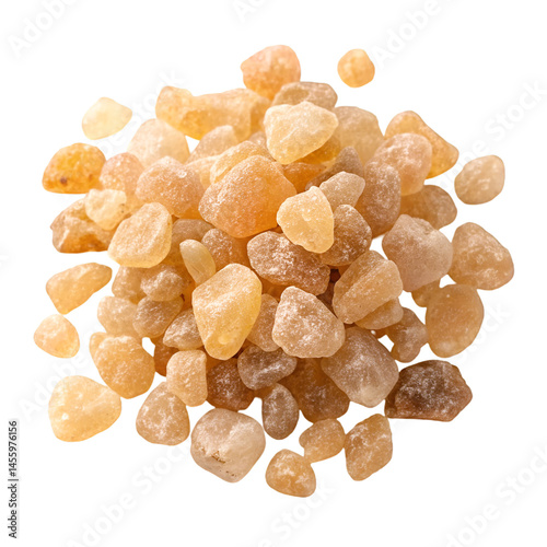 фотографія Pile of frankincense resins top view isolated on white background