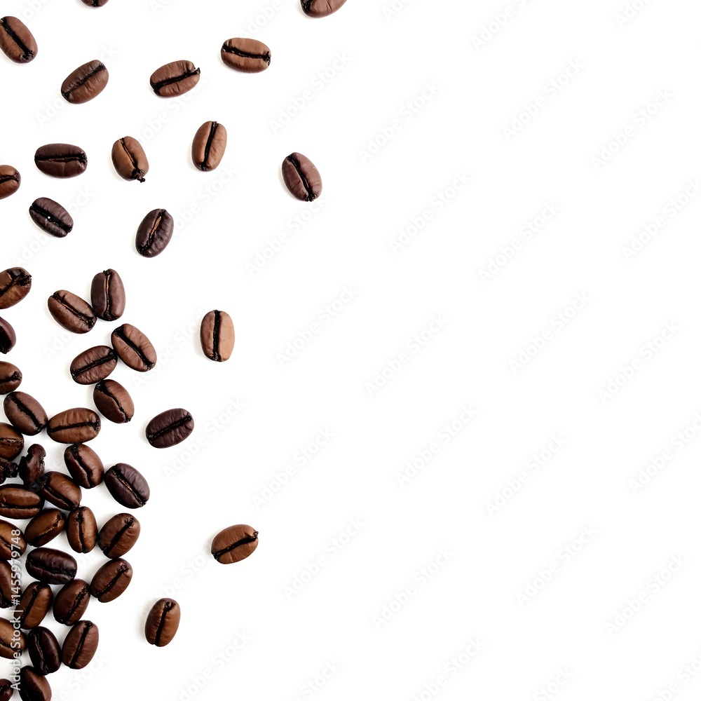 Obraz premium coffee beans on white background
