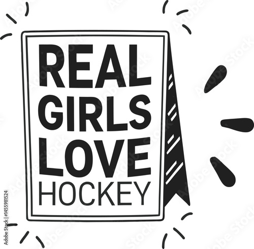 Real Girl Love hokey typography tshirt design  Pritn Ready eps cut file download