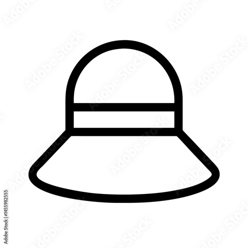 woman's sun hat icon